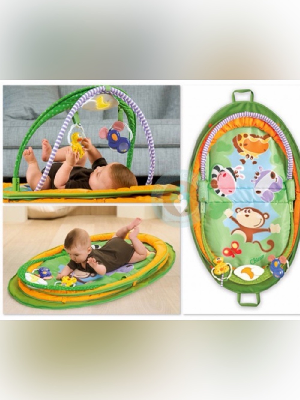Chicco Fun Travel Activity Nest, a 3-in-1 playmat that folds for portability.